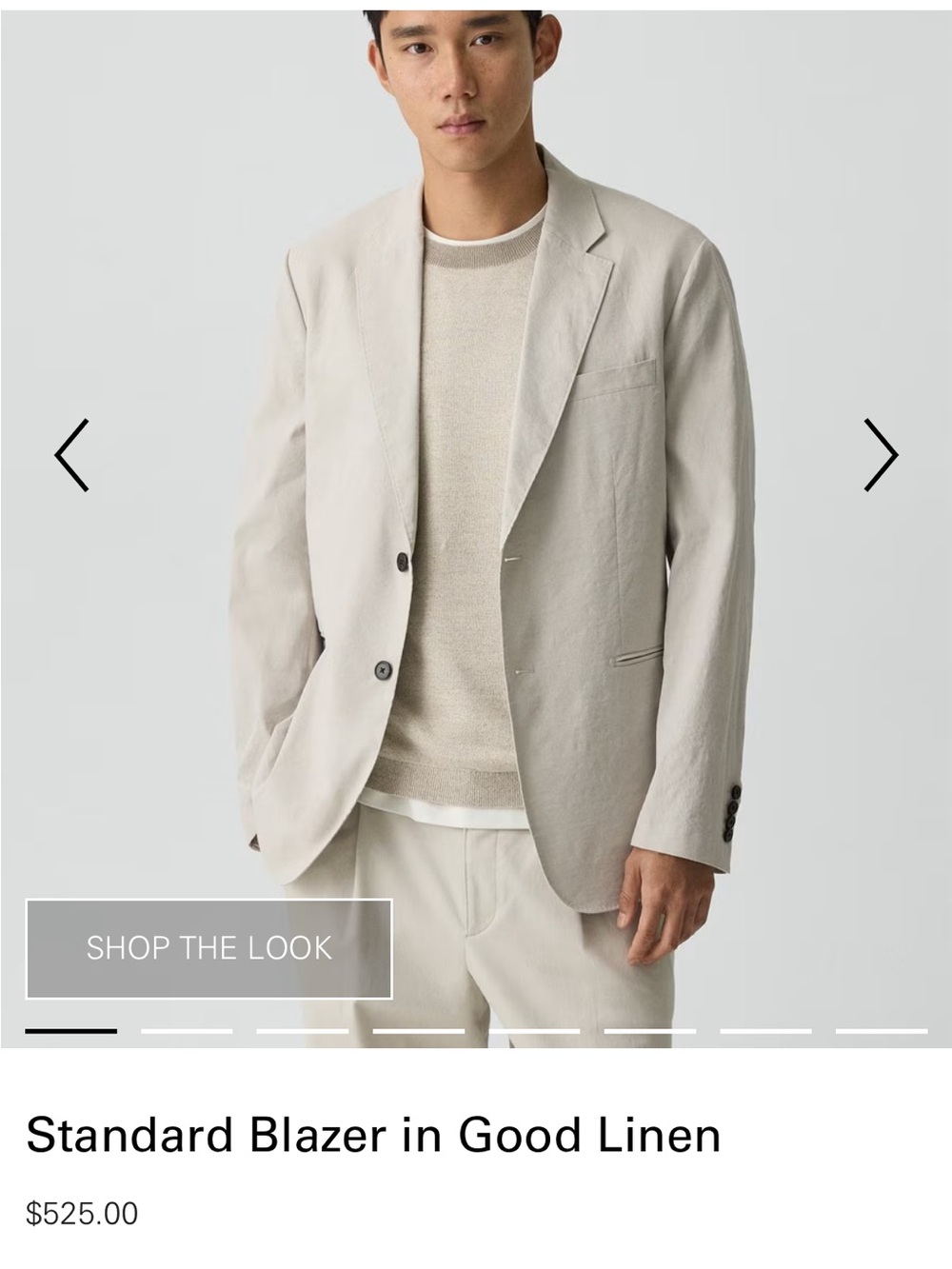 Theory Beige Linen-Blend Sport Coat